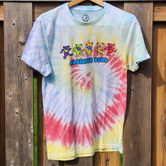GRATEFUL DEAD BEARS Tie Dye t-shirt Size Small FUN Marching Bears - Picture 1 of 6